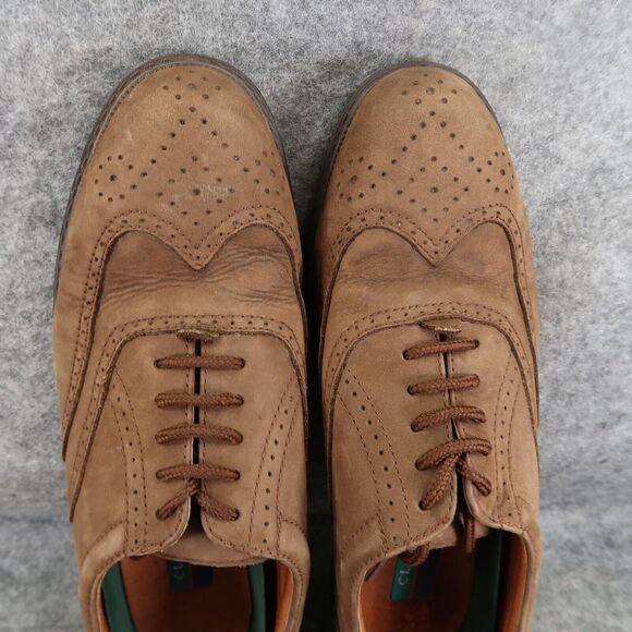 Claybrooke Shoes Mens 10.5 Oxford Wingtip Formal Classic Leather Montana Brown main image 4